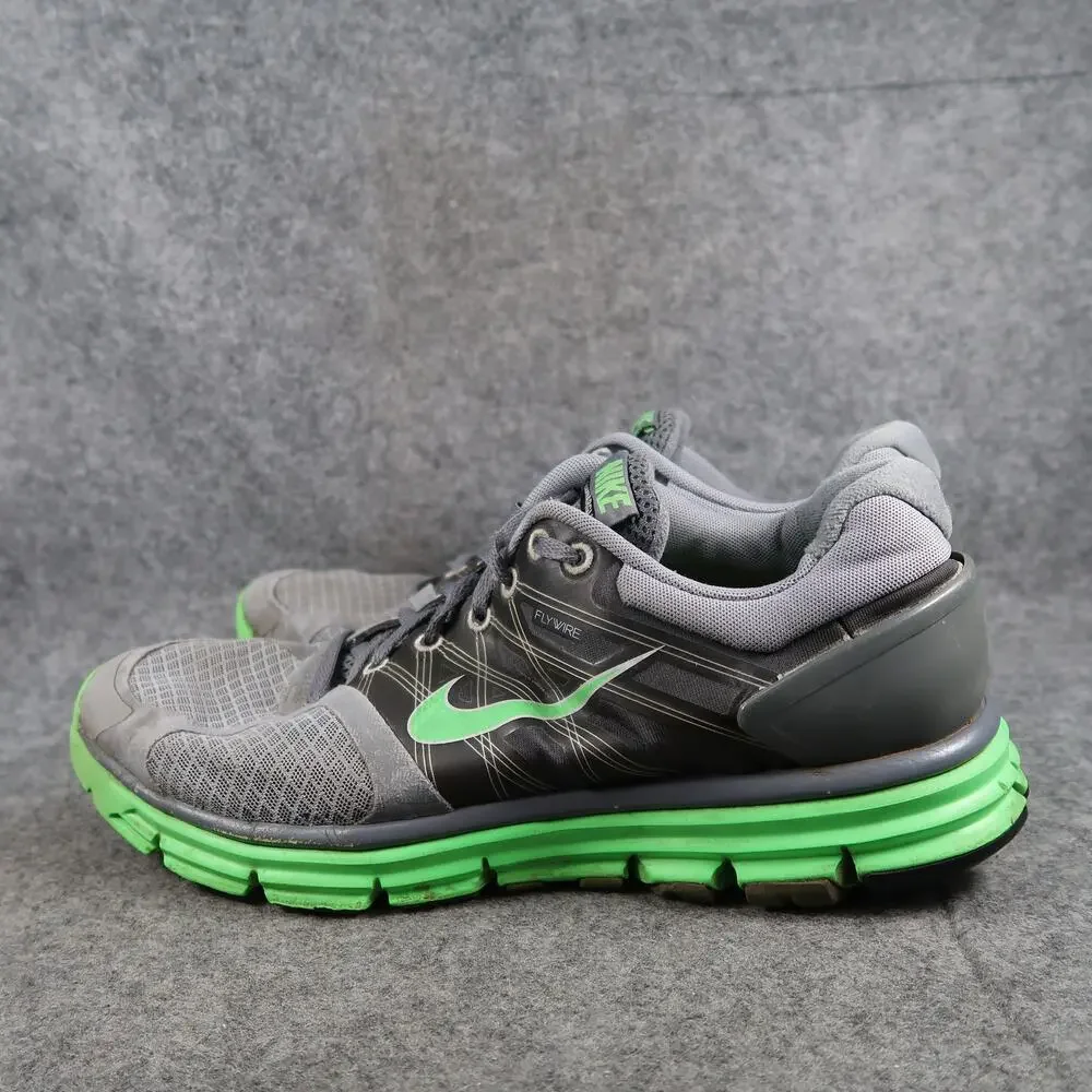 Nike Shoes Mens 10.5 Athletic Trainer Lunarglide 2 Running Sneakers Gray Green